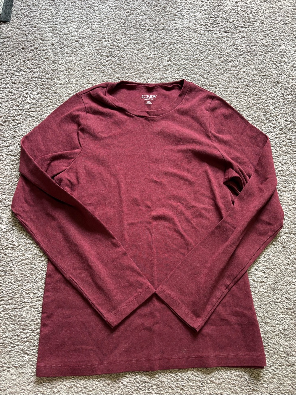 J Crew Maroon Long Sleeve XXL